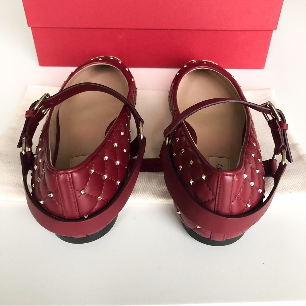Valentino Garavani Rockstud Cap Toe Ballet Flats - Picture 7 of 8